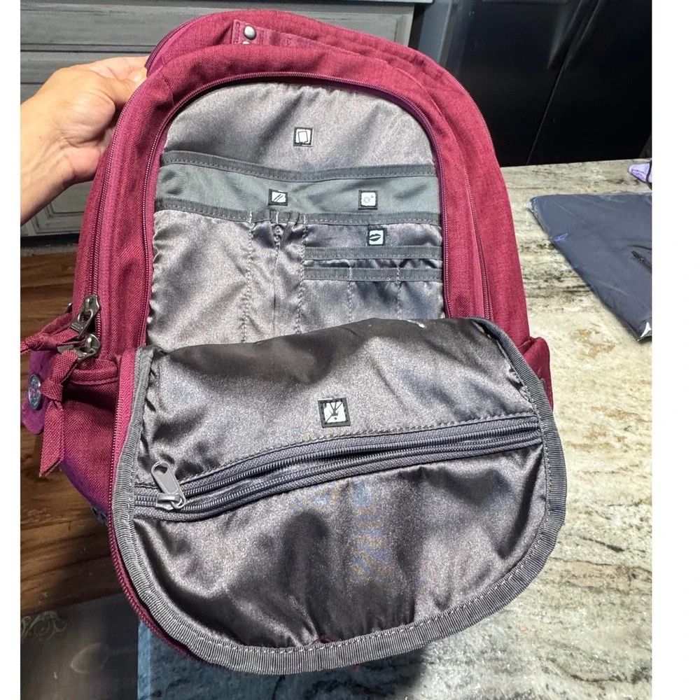 OGIO Backpack USA BMX Embroidered Maroon Burgundy Laptop Bag Sporty Travel Bag